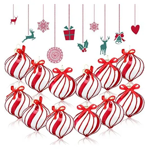 Hoolerry Peppermint Glass Ornaments