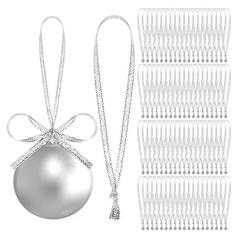 Hoolerry Silver Ribbon Ornament Hangers