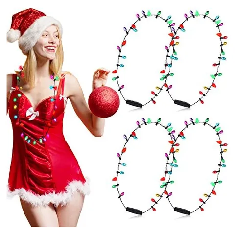 Hoolerry Light-Up Christmas Bulb Necklaces