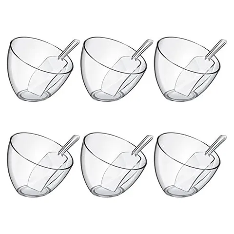 Hoolerry Servierschalen-Set enthält 6 transparente Kunststoffschalen