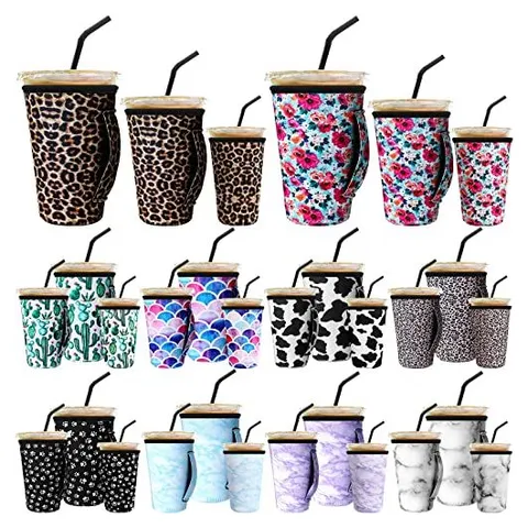 Hoolerry Fundas reutilizables para vasos de café helado