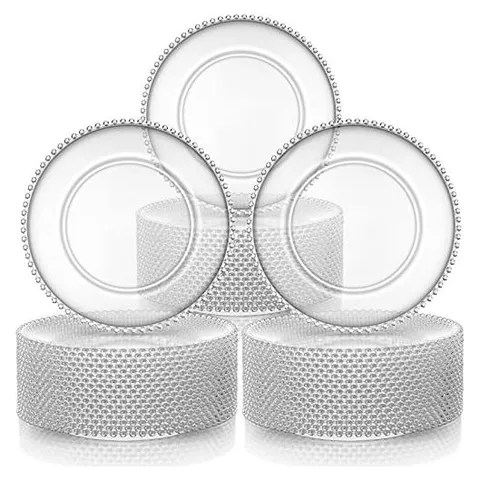 Hoolerry Platos de carga transparentes a granel de plástico de 13