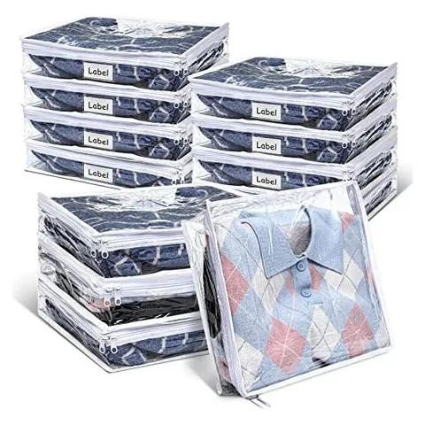 Hoolerry Bolsas de almacenamiento transparentes con cremallera