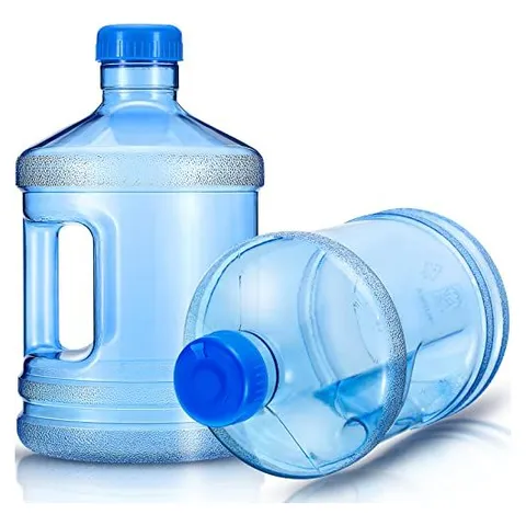 Hoolerry Botella de agua redonda de plástico con asa