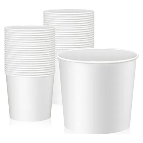 Hoolerry Cubos de papel desechables de cartón blanco