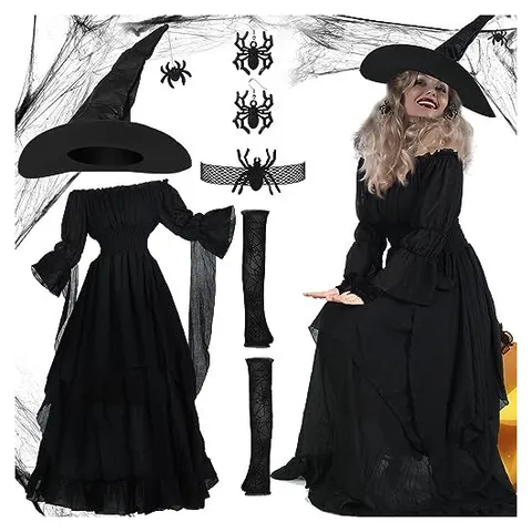 Hoolerry Halloween Witch Costume Set