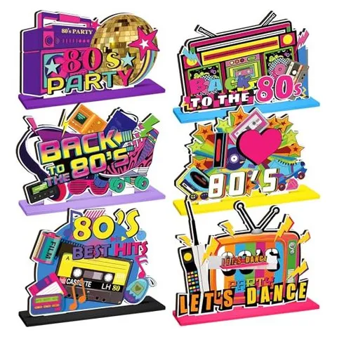 Hoolerry 80s Party Table Centerpieces
