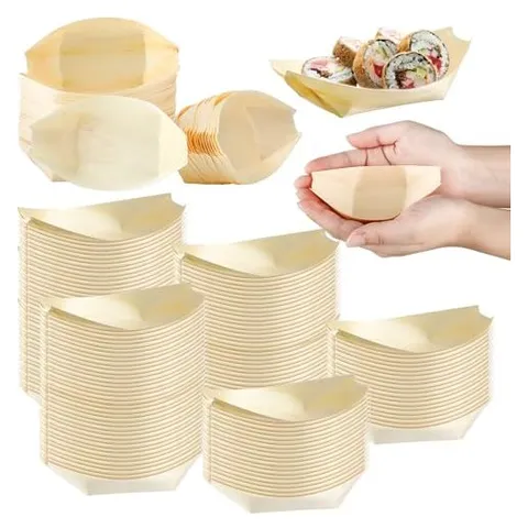 Hoolerry Disposable Bamboo Boat Plates