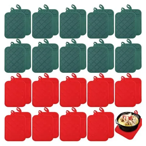 Hoolerry Blank Sublimation Pot Holders & Oven Mitts – Red, Green