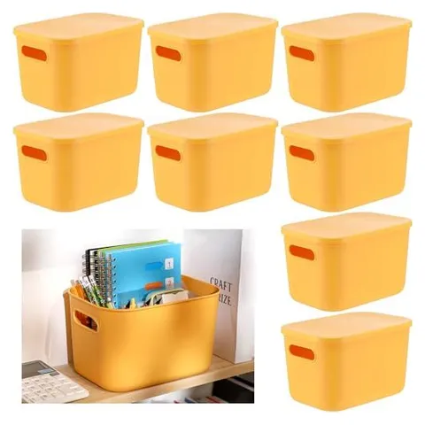 Hoolerry Plastic Storage Bins – Yellow