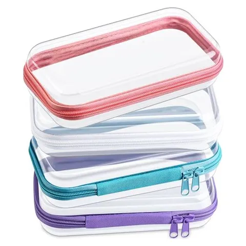 Hoolerry Custodie rigide trasparenti con cerniera – Multicolore