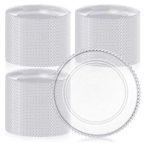 Hoolerry Platos de carga transparentes a granel de 13 pulgadas
