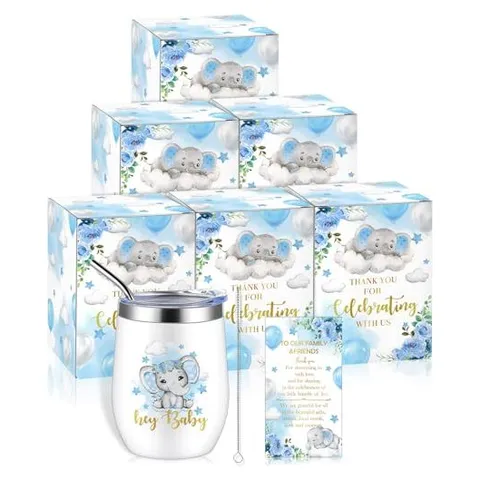 Hoolerry Baby Shower Guest Gift Cups – Elephant