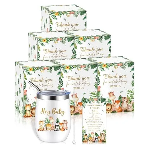Hoolerry Baby Shower Guest Gift Cups – Wild Animals