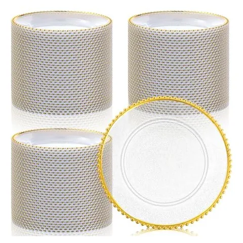Hoolerry Platos de carga transparentes a granel de 13 pulgadas