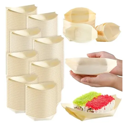 Hoolerry Disposable Bamboo Boat Plates