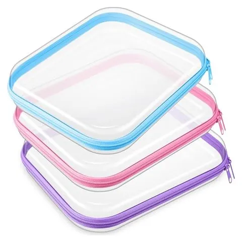 Hoolerry Hard Clear Zipper Cases – Multicolor