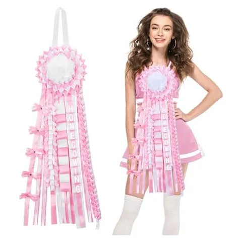 Hoolerry Homecoming Mum Braids – Pink and White