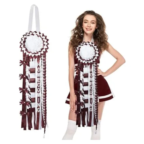 Hoolerry Homecoming Mum Braids – Maroon