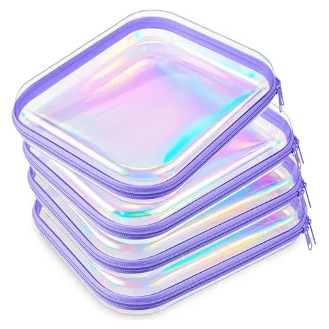 Hoolerry Hard Clear Zipper Cases – Purple