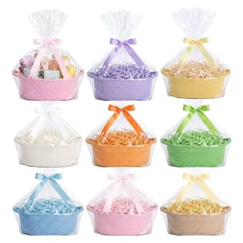 Hoolerry Cotton Rope Christmas Baskets