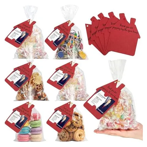 Hoolerry Open House Popcorn Gift Bags – Red