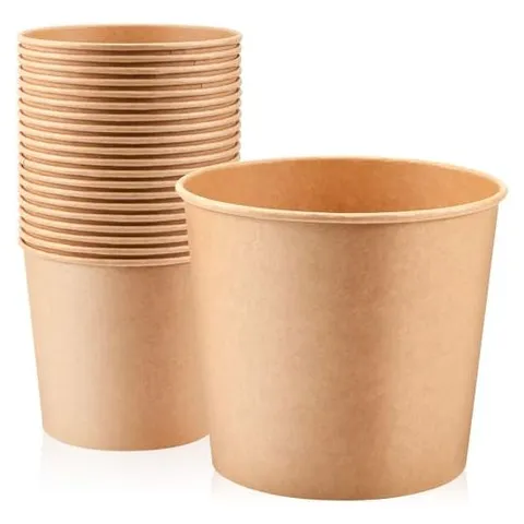 Hoolerry Paper Food Buckets, 85 oz – Kraft Color