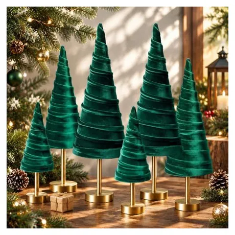 Hoolerry Velvet Christmas Trees – Teal