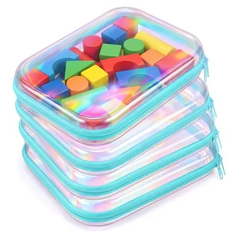Hoolerry Hard Clear Zipper Cases – Blue · Laser
